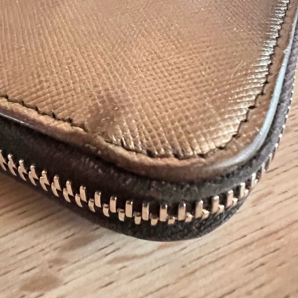 COPY - Prada Bronze Saffiano Leather Zip Around Wallet - Picture 5 of 13